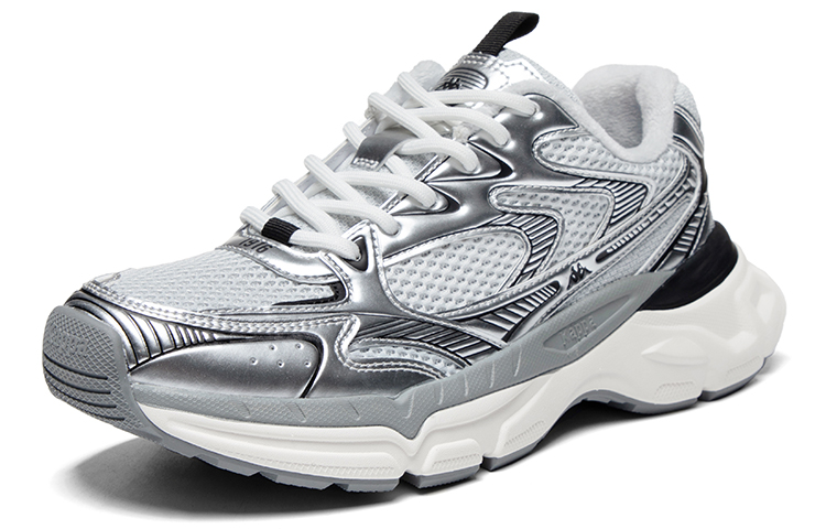 Shop Kappa 加絨保暖復古百搭氣質 低筒 跑步鞋 男女同款 灰色