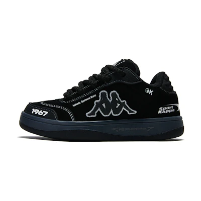 Kappa Retro Low Top Sneakers 'Black'