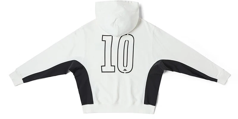 Kappa Retro Print Colorblock Pullover Sweatshirt - White (Korean Style) K0D12MT04-012 Lookbook Kappa Retro Print Colorblock Pullover Sweatshirt - White (Korean Style) K0D12MT04-012