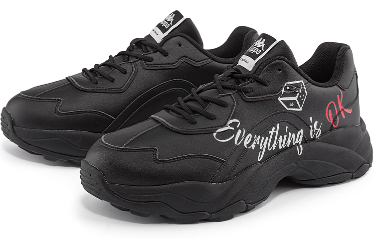Kappa Retro Print Low-Top Dad Shoes 'Black' 圖 3