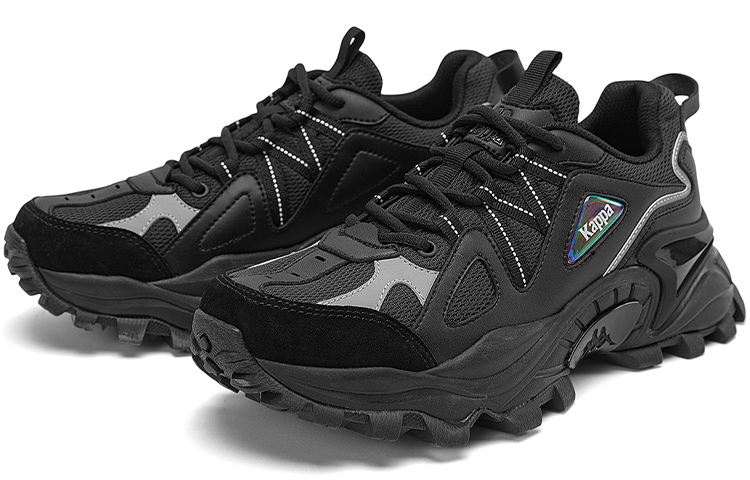 Lookbook Sepatu Lari Retro Kappa 'Hitam/Perak Sepatu Ayah' K0CY5MC07D-990