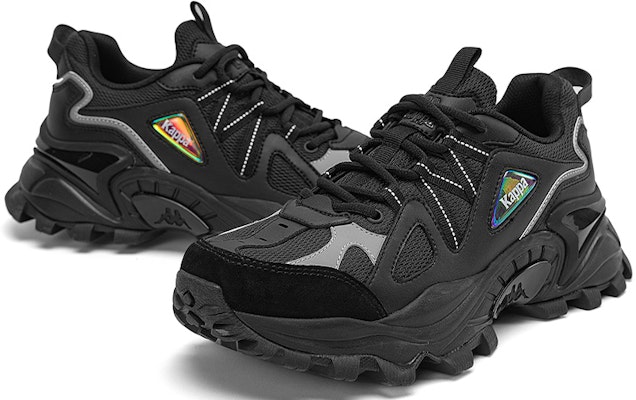 Kappa Retro Running Shoes 'Black/Silver Dad Shoe' K0CY5MC07D-990 Shop Kappa Retro Running Shoes 'Black/Silver Dad Shoe' K0CY5MC07D-990
