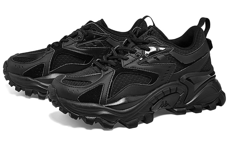 Lookbook Kappa 復古跑鞋 低幫 運動休閒鞋 男女同款 黑