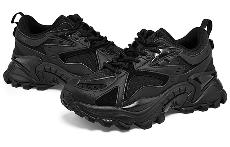 Shop Kappa 復古跑鞋 低幫 運動休閒鞋 男女同款 黑