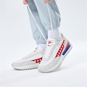 Kappa卡帕 條標復古運動休閒鞋 男女皆宜 白紅 Sizing Kappa卡帕 條標復古運動休閒鞋 男女皆宜 白紅