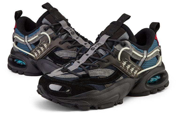 Shop Kappaレトロスポーツスニーカー (ブラック) K0BZ5MM95-990