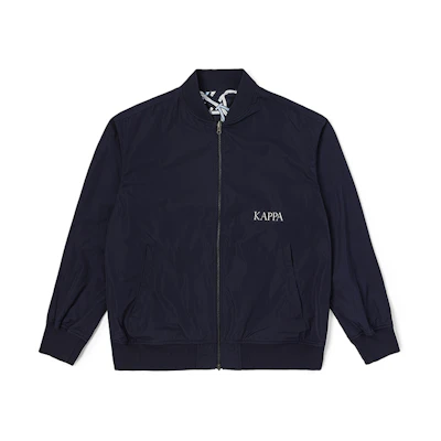 Kappa Reversible Logo Print Jacket Men’s Dark Night Blue Black Pattern K0C52JJ01