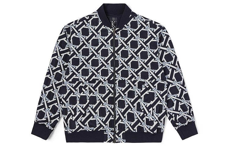 Kappa Reversible Logo Print Jacket Men’s Dark Night Blue Black Pattern K0C52JJ01 圖 3