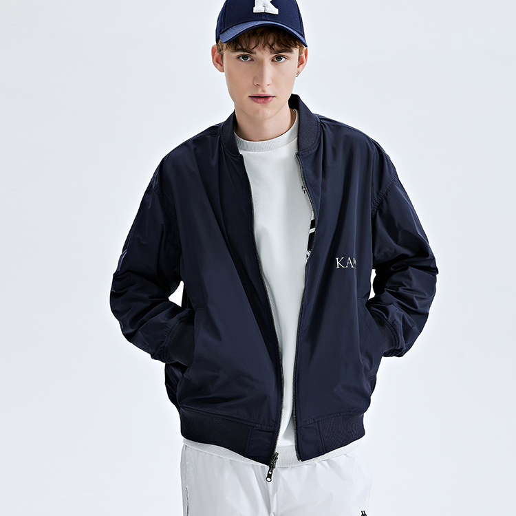 Kappa Reversible Logo Print Jacket Men’s Dark Night Blue Black Pattern K0C52JJ01 圖 4