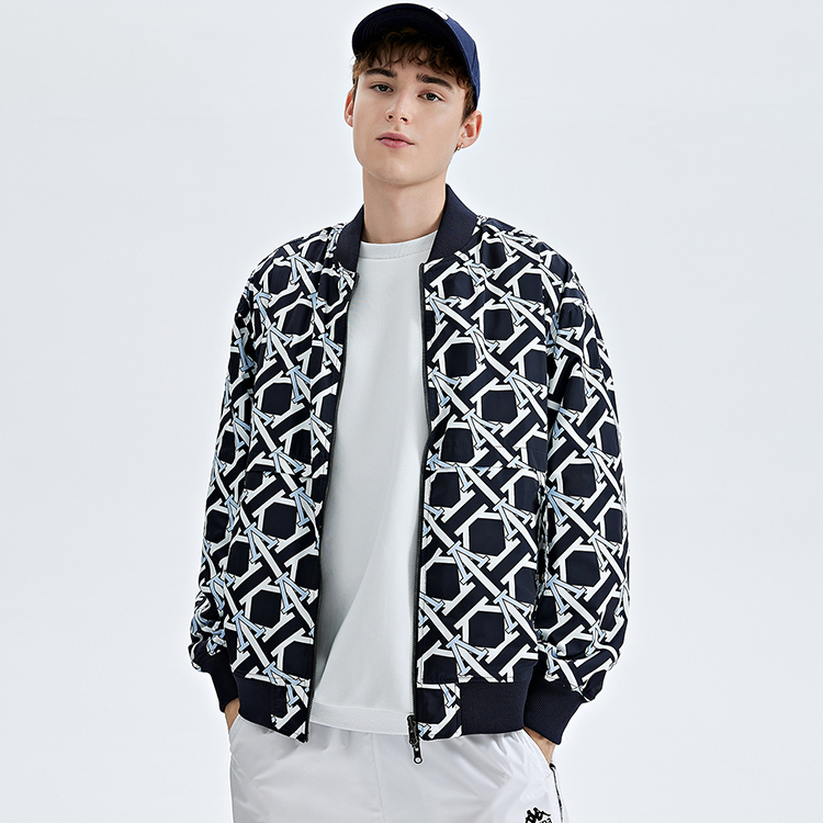 Kappa Reversible Logo Print Jacket Men’s Dark Night Blue Black Pattern K0C52JJ01 圖 5