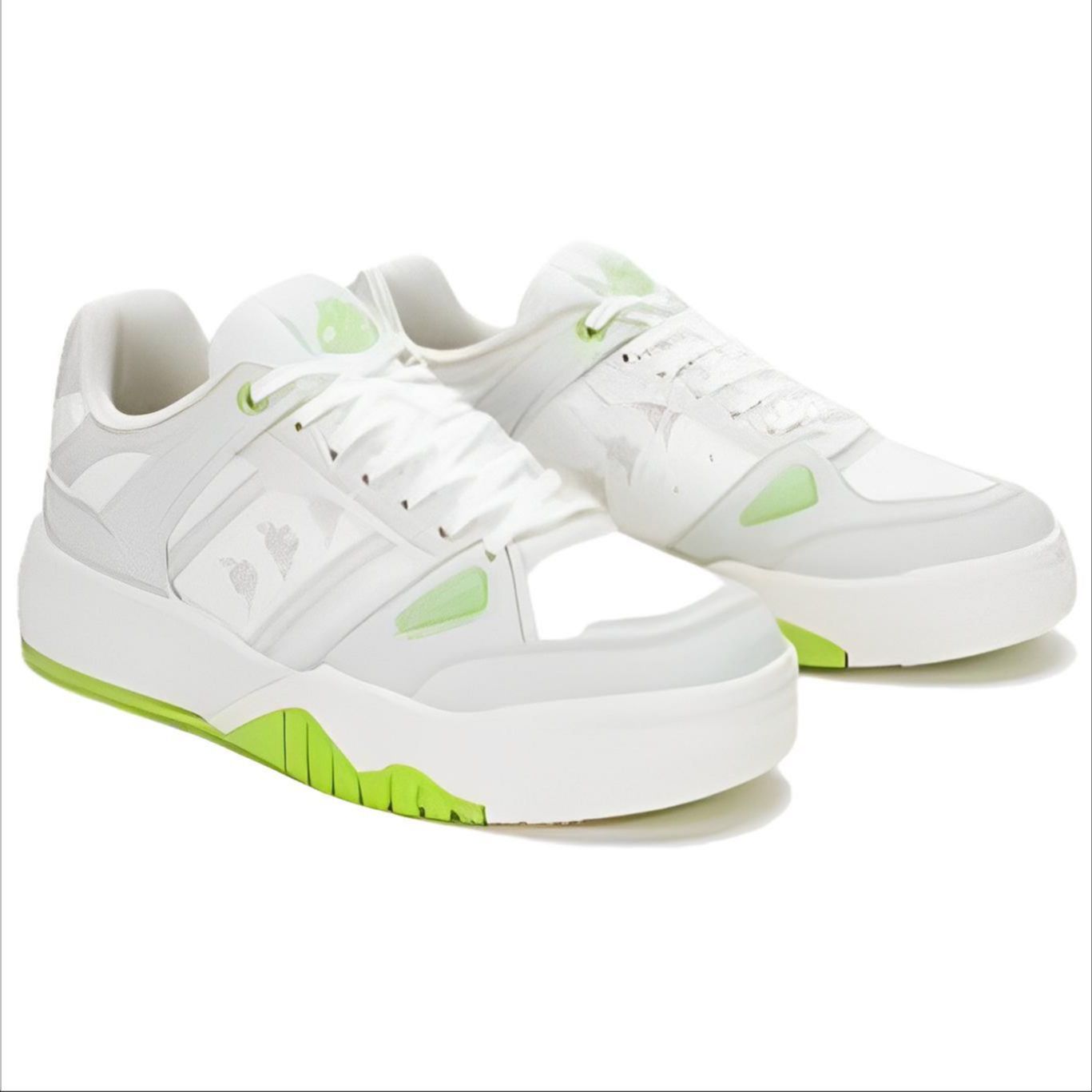 Kappa Skate Shoes Low 'White Green' 圖 2