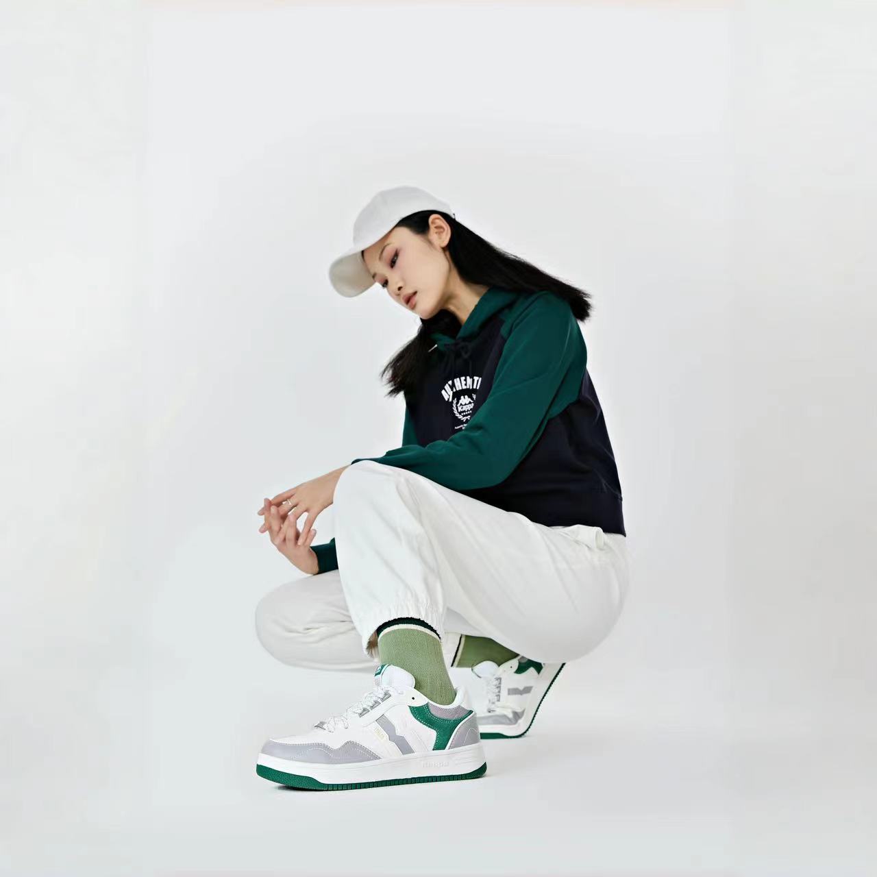 Kappa Skateboard Sneakers 'Grey Green' 圖 12