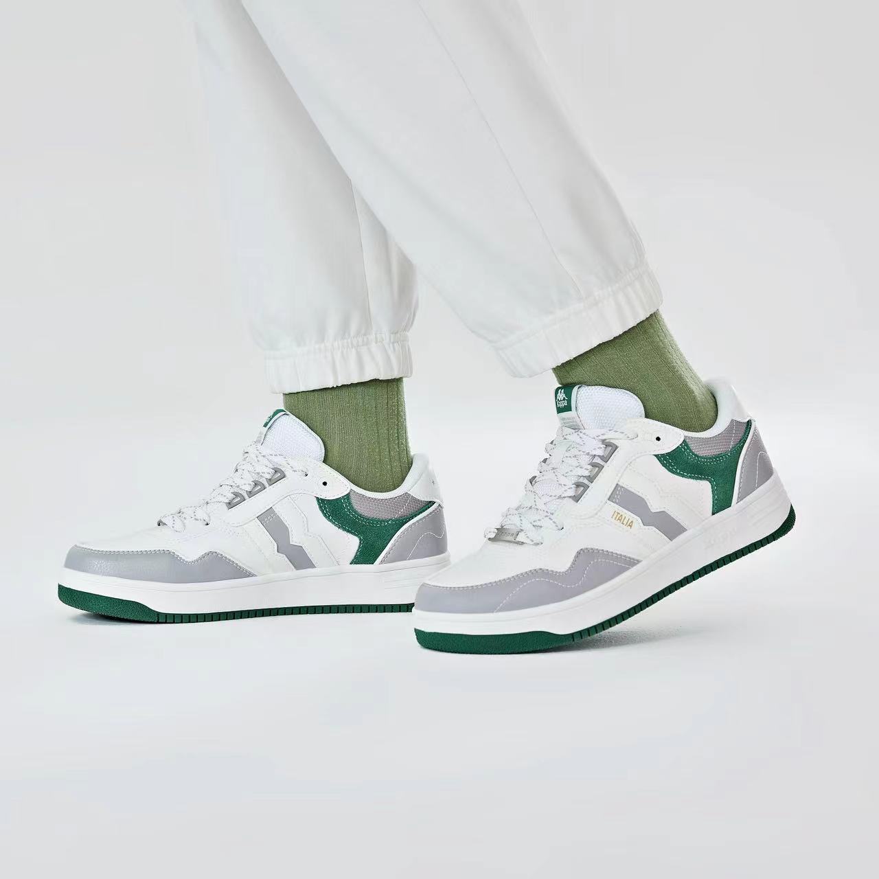 Kappa Skateboard Sneakers 'Grey Green' 圖 8