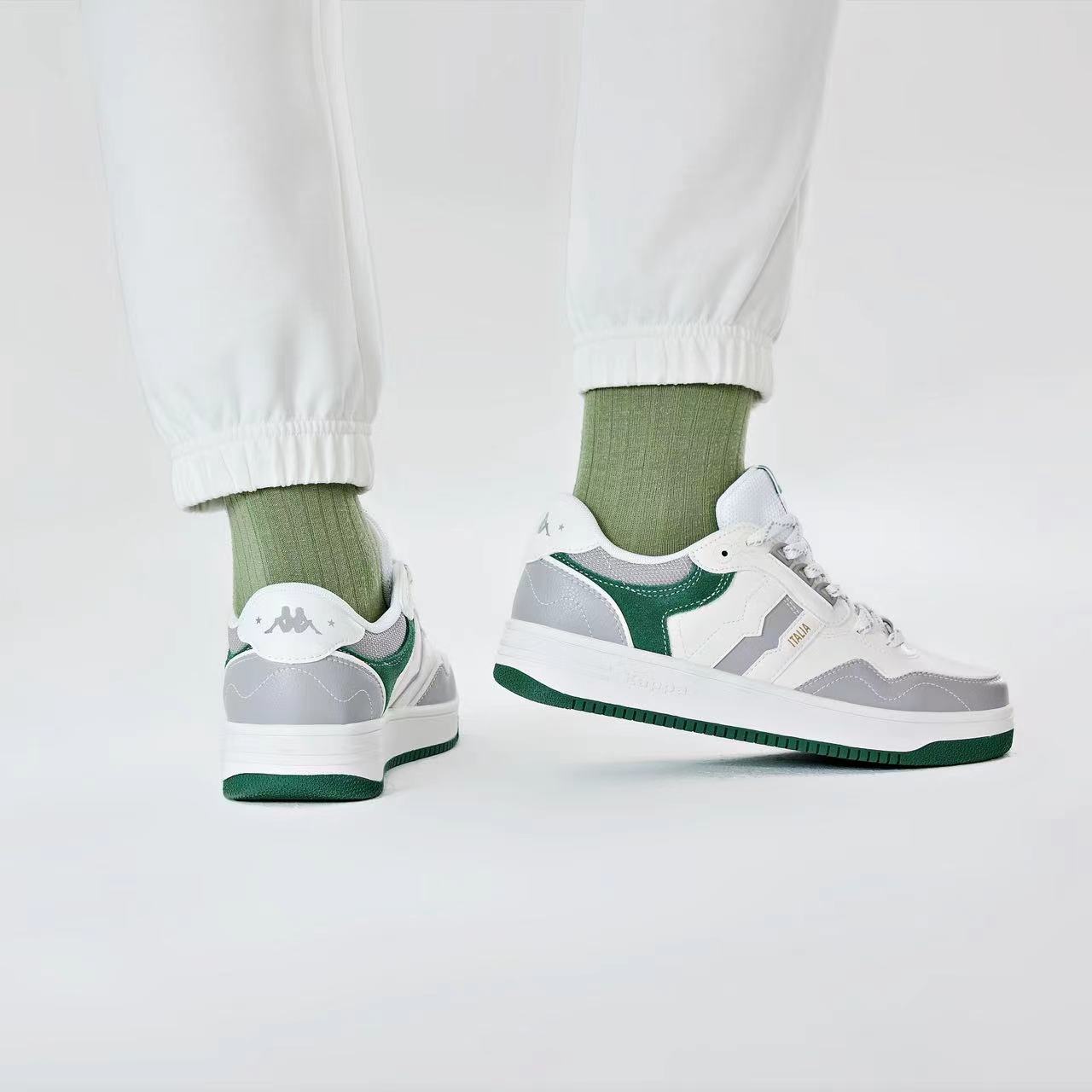 Kappa Skateboard Sneakers 'Grey Green' 圖 9