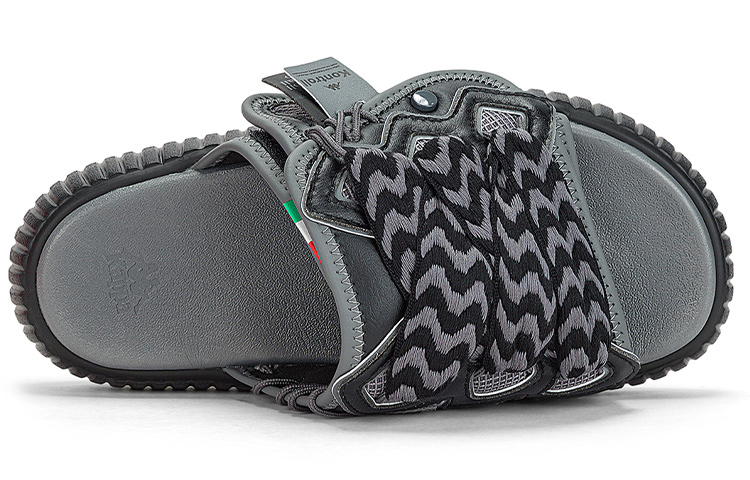Kappa Slide 'Black Grey Velcro' 圖 3