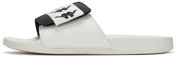 Kappa Slides 'Black and White Velcro' K0DX5LT01D-012 Kappa Slides 'Black and White Velcro' K0DX5LT01D-012