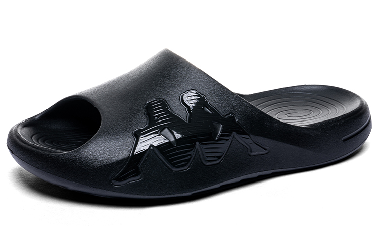 Lookbook Kappa 舒適簡約一字拖鞋 男女皆宜 黑色