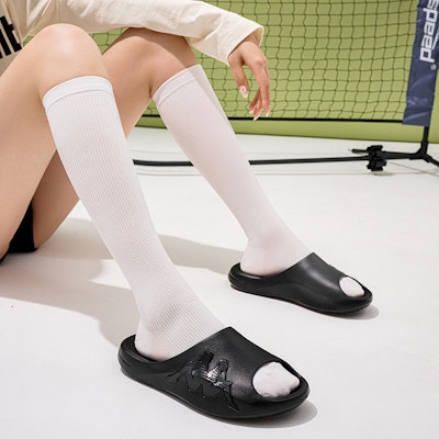 Kappa 舒適簡約一字拖鞋 男女皆宜 黑色 Cheap Kappa 舒適簡約一字拖鞋 男女皆宜 黑色