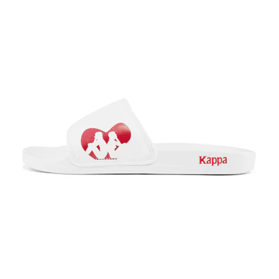 Kappa Slides 'Outdoor Print White Red'