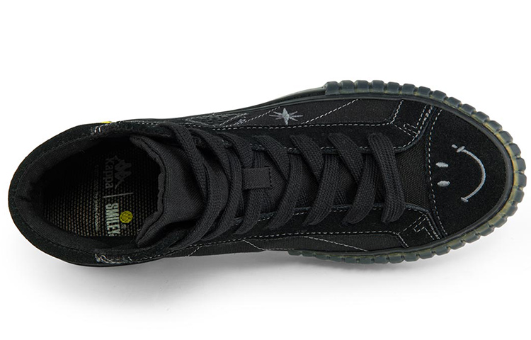 Kappa Smiley Canvas Sneaker 'Embroidered Black Unisex' 圖 4