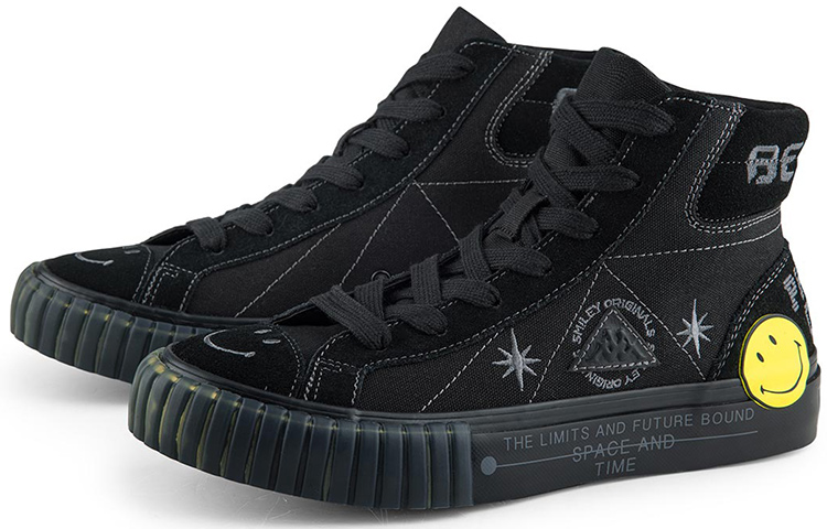 Kappa Smiley Canvas Sneaker 'Embroidered Black Unisex' 圖 5