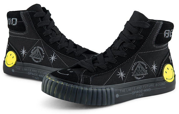 Kappa Smiley Canvas Sneaker 'Embroidered Black Unisex' 圖 6