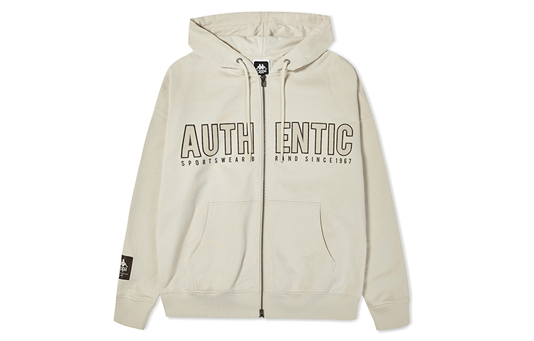 Kappa Spring Hoodie Full-Zip Unisex Letter Print Long-Sleeve Jacket K0EW2MK71