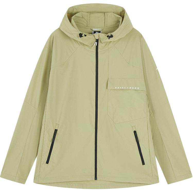 Kappa SS24 Green Solid Color Logo Hoodie Zip-Up Windbreaker Jacket. K0E52FJ42-3129