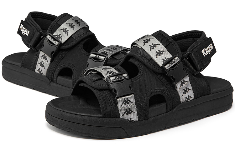 Kappa Strap Logo Sport Sandals 'Black' 圖 4