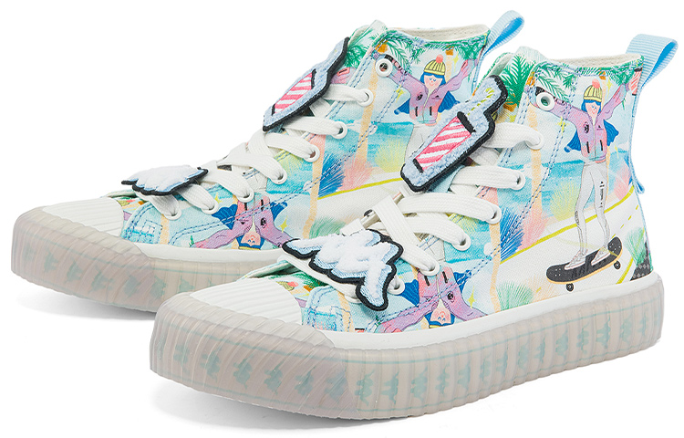 Lookbook 孫佳藝 x Kappa卡帕 插畫家聯名 休閒帆布鞋 男女款 藍色