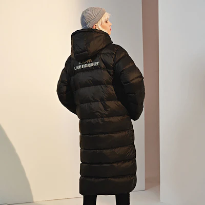 Kappa Unisex Long Hooded Puffer Jacket for Winter Warmth K0AZ2YY66D 1