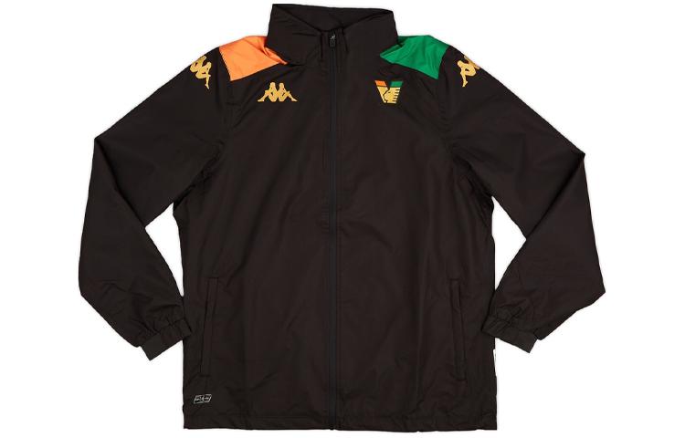 Kappa Venezia Black Zip-Up Outdoor Jacket with Stand Collar 361E1ZW-BLK