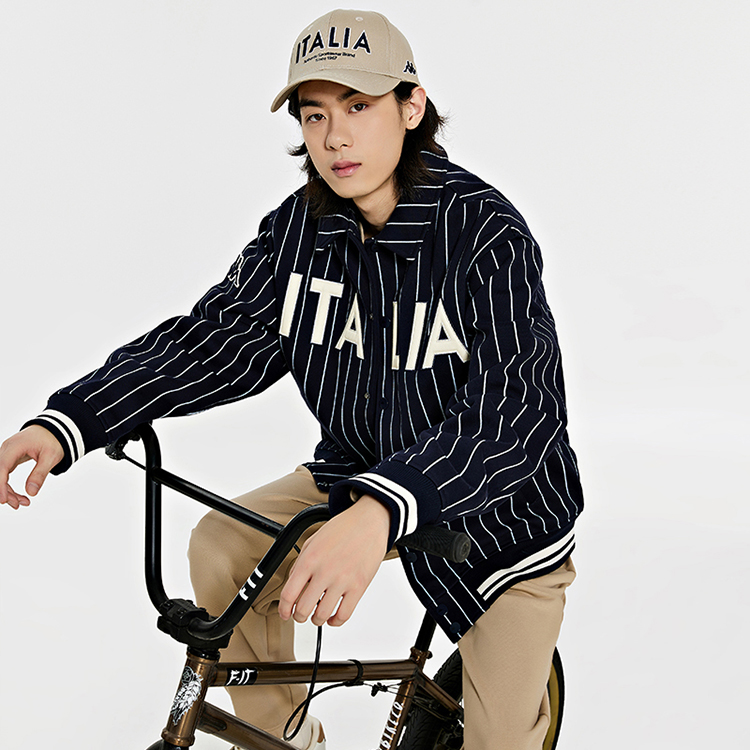 Kappa Vintage Knit Cardigan Stripe Collar Casual Long Sleeve Jacket K0E12WK03 圖 15