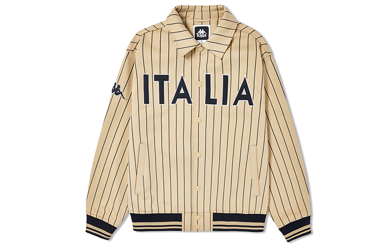 Kappa Vintage Knit Cardigan Stripe Collar Casual Long Sleeve Jacket K0E12WK03 圖 2