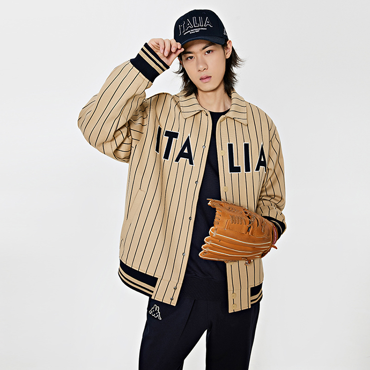 Kappa Vintage Knit Cardigan Stripe Collar Casual Long Sleeve Jacket K0E12WK03 圖 8