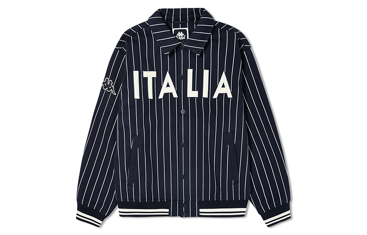 Kappa Vintage Knit Cardigan Stripe Collar Casual Long Sleeve Jacket K0E12WK03 圖 9