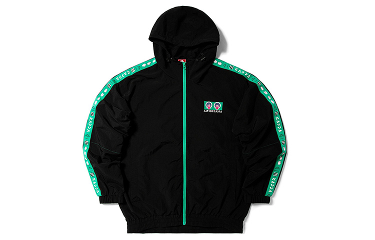 Kappa Windproof Casual Hooded Sports Jacket with Logo Tape Design K0A12FJ05D