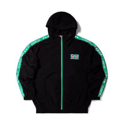 Kappa Windproof Casual Hooded Sports Jacket with Logo Tape Design K0A12FJ05D