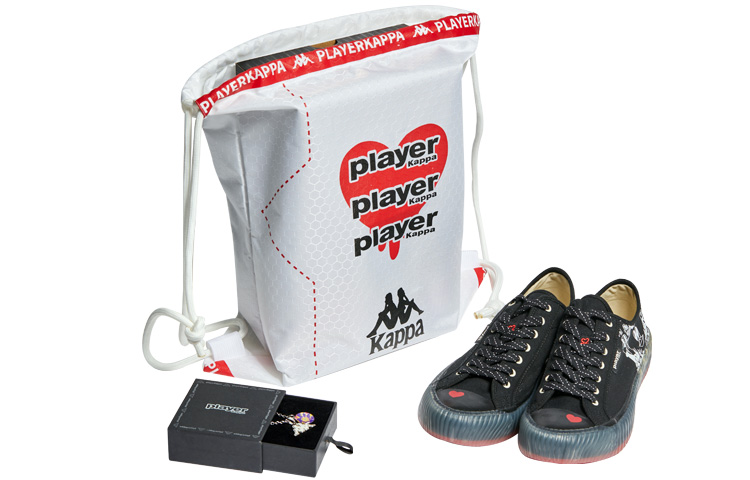 Kappa 玩家艺术家 Low Top Canvas 'Black Graffiti'