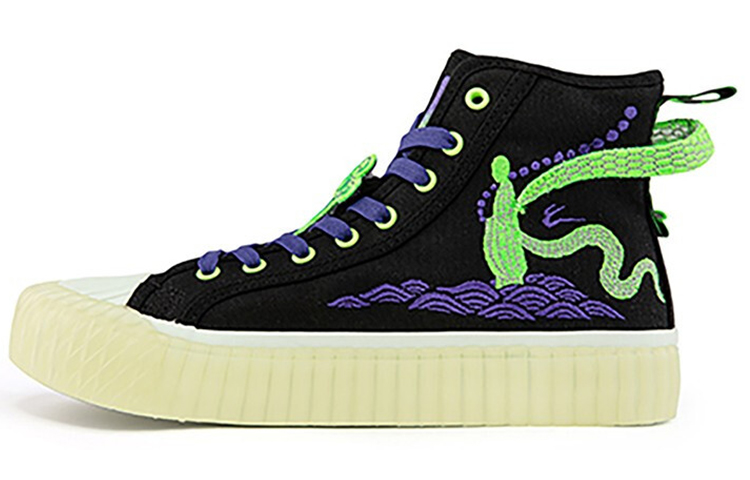 Kappa x Artist Collab High-Top Canvas 'Black Serpent' KPCBGVS60C-990