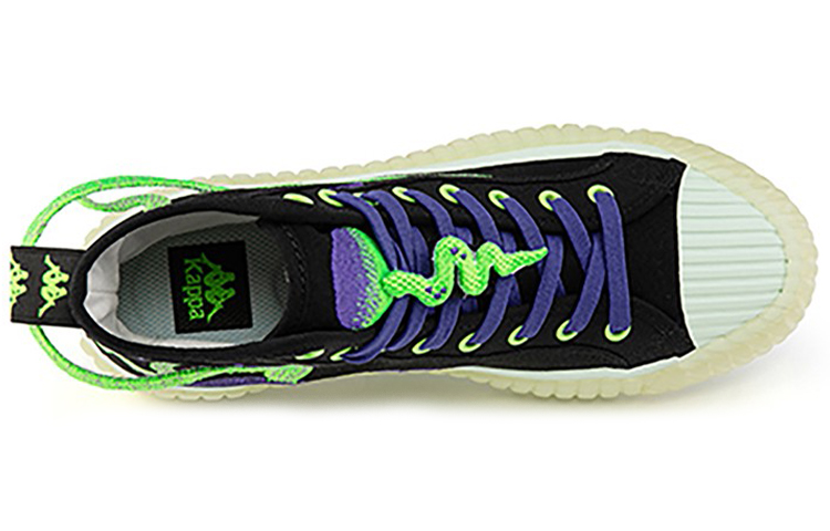 Lookbook Kappa 藝術家聯名 青白蛇串標帆布 高筒 板鞋 男女同款 黑