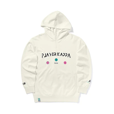 Kappa EDM Letter Print Half-Zip Hoodie Pullover Unisex K0AX2MT25D
