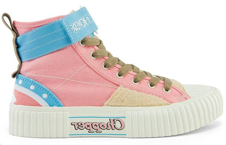 Kappa One Piece High-Top Canvas 'Pink White' 圖 2