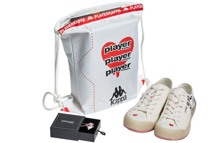 Kappa x Player Artist Low Top Canvas 'White' 'Graffiti' K0BX5VS15D-012(S-BOX)