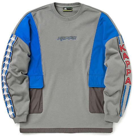 kappa-x-shimono-collab-logo-print-patchwork-crewneck-pullover-sweatshirt-men-k0-b12-wt-71-x
