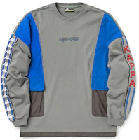 Kappa x Shimono Collab Logo Print Patchwork Crewneck Pullover Sweatshirt Men K0B12WT71X Kappa x Shimono Collab Logo Print Patchwork Crewneck Pullover Sweatshirt Men K0B12WT71X