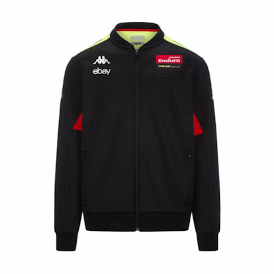 Kappa VR46 SS24 Black Full-Zip Jacket - Stylish & Comfortable 361U6DW-A00