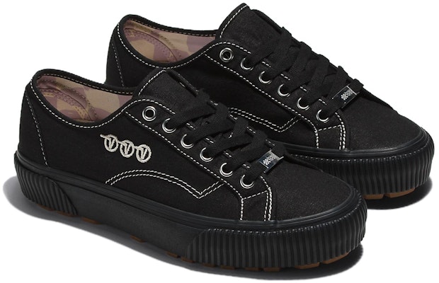 Karina Rozunko x Vans Delridge SF 潮流休閒 防滑耐磨 低筒 滑板鞋 男女款 黑色 Order Karina Rozunko x Vans Delridge SF 潮流休閒 防滑耐磨 低筒 滑板鞋 男女款 黑色