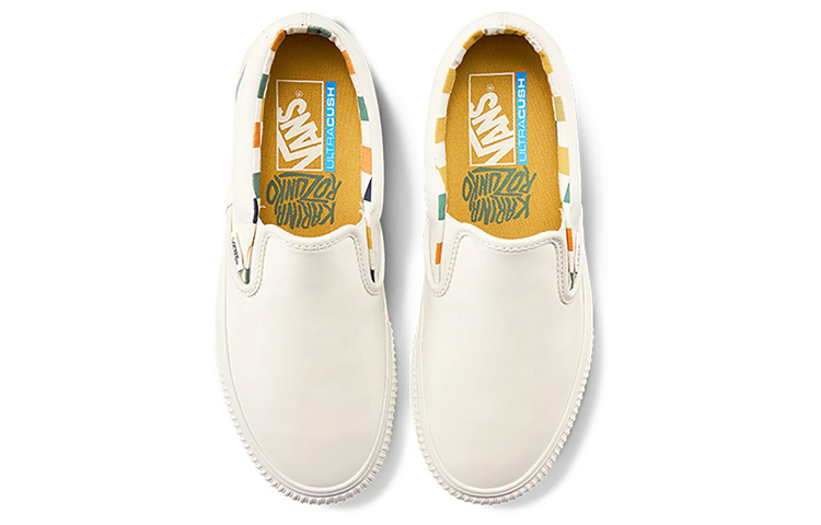 Lookbook Karina Rozunko x Vans Slip-On Platform SF ''Patent Marshmallow'' en Français VN0A3MVC25K