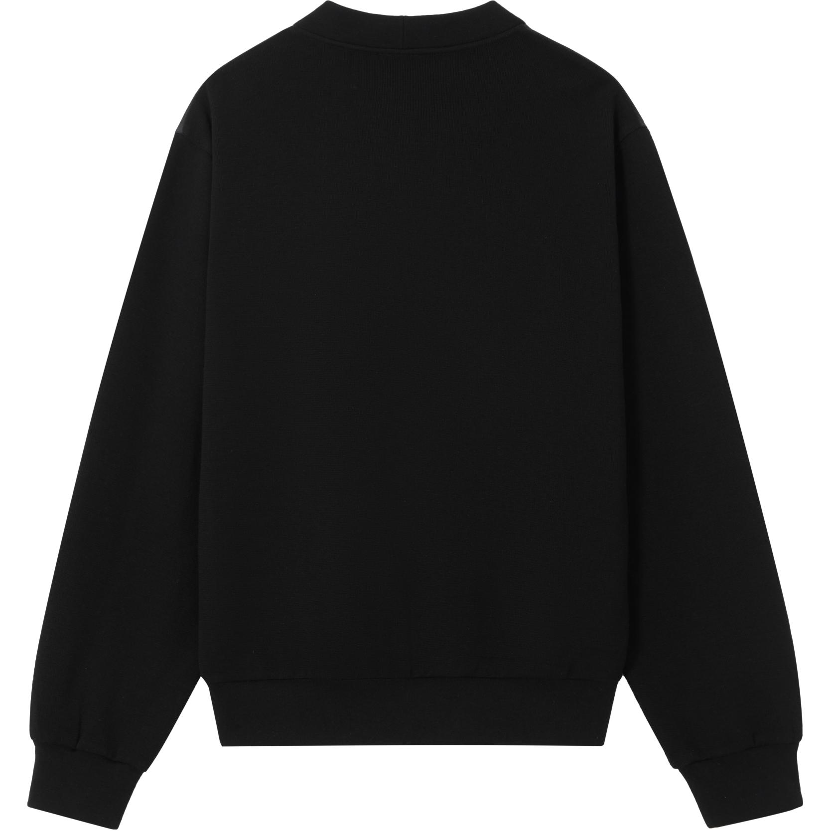 Lookbook KARL LAGERFELD  Black Casual Logo V-Neck Long Sleeve Jacket. 1K1D50101861